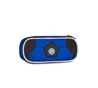 Seven Round Plus Inter School Pencil Holder, Blue, Elastic Pencil Case, Inner Zip Pocket, Middle and High School, for Children and Teens, Football Official Product
