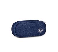 Seven Round Plus Shiny Tech School Pencil Case Blue Oval Pencil Case Inner Pocket Elastic Pen Loops Backpack Kids Boys Girls High School