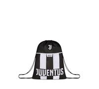 Seven Sakky Juventus Bag, Black, Single Compartment, Drawstring Closure, School, Sport, Travel, Children, Teens and Adults, Football, Official Product