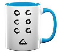 Seven Samurai Banner Ceramic Tea Coffee Mug Light Blue