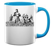 Seven Samurai Vintage Movie Ceramic Tea Coffee Mug Light Blue