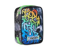 Seven School Pencil Case Speed Pad, Multicoloured, Mono Compartment Pen Holder with Removable Planks, Complete with Pens, Pencils, Colours, Accessories Backpack, Elementary School, Children