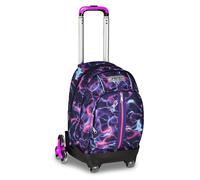 Seven School Trolley Comby 8 Wheels ELECTICVIBE GIRL, Violet, 31 L, Removable, Use Backpack, Multipurpose Pockets, PC Pocket, Folding Frame, Telescopic Bar, Primary School and