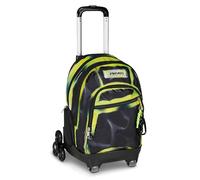 Seven School Trolley Comby 8 Wheels SHADOWS OF COLOR, Black, 31 L, Decomposable, Use Backpack, Adjustable Telescopic Bar, Equipped Pocket, Computer Pocket, Elementary and Middle School, Children, Boys