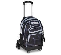 Seven School Trolley Comby 8 Wheels SHADOWS OF COLOR, Black, 31 L, Decomposable, Use Backpack, Adjustable Telescopic Bar, Equipped Pocket, Computer Pocket, Elementary and Middle School, Children, Boys