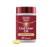 Seven Seas Cod Liver Oil Max Strength Omega-3 Fish Oil and Vitamin D, 60 Capsule