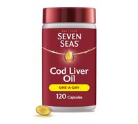 Seven Seas Cod Liver Oil One-A-Day Omega-3 Fish Oil and Vitamin D, 120 Capsules, 4 Months Supply