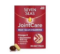 Seven Seas JointCare MAX GLUCOSAMINE With Omega-3, Glucosamine, Chondroitin, Vitamins C and D, Manganese and Zinc, Food Supplements, 30-Day Pack
