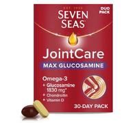 Seven Seas JointCare MAX GLUCOSAMINE With Omega-3, Glucosamine, Chondroitin, Vitamins C and D, Manganese and Zinc, 30-Day Pack