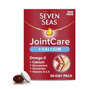 Seven Seas JointCare Plus Calcium, with Omega-3, Glucosamine, Chondroitin, Vitamins C, D and K, Manganese and Zinc, Food Supplements, 30-Day Pack