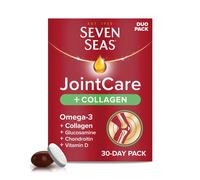 Seven Seas JointCare Plus Collagen, with Omega-3, Glucosamine, Chondroitin, Vitamins C and D, Manganese and Zinc, Food Supplements, 30-Day Pack