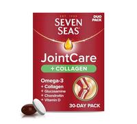 Seven Seas JointCare Plus Collagen, with Omega-3, Glucosamine, Chondroitin, Vitamins C and D, Manganese and Zinc, Food Supplements, 30-Day Pack