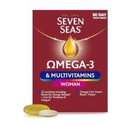 Seven Seas Omega-3 & Multivitamin for Woman With Biotin & Iron 30-Day Duo Pack