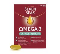 Seven Seas Omega-3 Fish Oil, Extra Strength, Omega 3 plus Vitamin D For Whole Body Healthplus, 30 One-A-Day Capsules, 1 Month Supply