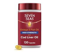 Seven Seas Fish Oil Capsules - High Strength Omega-3 with Cod Liver Oil & Vitamin D, 120 Capsules