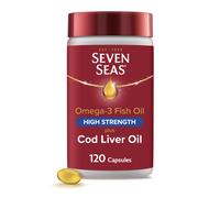 Seven Seas Omega-3 Fish Oil High Strength Plus Cod Liver Oil & Vitamin D, 120 Ca