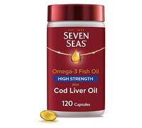 Seven Seas Fish Oil Capsules - High Strength Omega-3 with Cod Liver Oil & Vitamin D, 120 Capsules