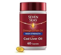 Seven Seas Omega-3 Fish Oil High Strength Plus Cod Liver Oil & Vitamin D, 60 Capsules, 2 Months Supply