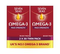 Seven Seas Omega-3 Fish Oil, Max Strength, 60 Capsules, 2 Months Supply (2 X 30 Days Twin Pack)