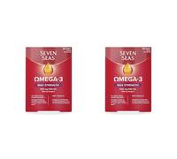 Seven Seas Omega-3 Fish Oil, Max Strength, Omega 3 + Vitamin D for Whole Body Health+, 30 Capsules (Pack of 2)