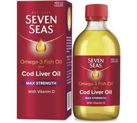 Seven Seas Omega-3 Fish Oil Plus Cod Liver Oil 450ml MAX Strength Liquid