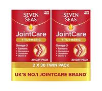 Seven Seas Omega-3 Fish Oil & Turmeric. 60 Capsules + 60 Tablets, 2 Months Supply (2x30 Days Twin Pack)