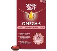 Seven Seas Supplement - Omega-3 & Gut-Friendly Bacteria - Vitamin D Bacillus subtilis - 30 Day Pack