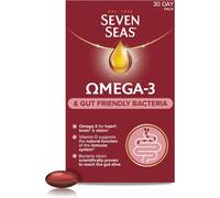 Seven Seas Supplement - Omega-3 & Gut-Friendly Bacteria - Vitamin D Bacillus subtilis - 30 Day Pack