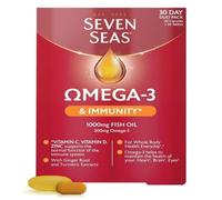 Seven Seas Omega-3 Fish Oil & Immunity with Vitamin C & D - 30 Capsules + 30 Tablets