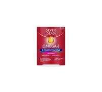 Seven Seas Omega-3 & Multivitamins Woman, With Biotin and Iron, 30-Day Duo Pack, 30 Omega-3 Capsules and 30 Multivitamin Tablets
