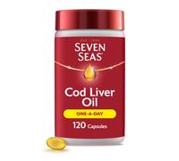 Seven Seas Fish Oil Capsules - High Strength Omega-3 with Cod Liver Oil & Vitamin D, 120 Capsules