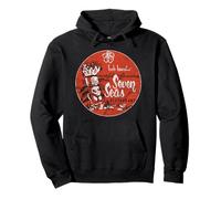 Seven Seas Tiki Bar Vintage Hollywood Style Pullover Hoodie