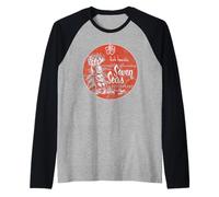 Seven Seas Tiki Bar Vintage Hollywood Style Raglan Baseball Tee