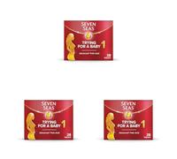 Seven Seas Trying for A Baby, Prenatal Vitamins, Pregnancy Planning Supplement with an Advanced* Folic Acid to Help Increase Folate Levels¹, Zinc and Iron, 28 Tablets, 4 Weeks (Pack of 3)