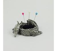 Seven Secrets Solid English Miniature Pewter Pin Cushion Sleeping Dragon Design | 8622