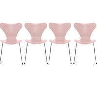 Seven / Series Chair 3107 Ash Set of 4 Fritz Hansen Pale pink - FRITZ HANSEN 4X 3107 PALE