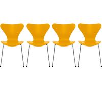 Seven / Series Chair 3107 Ash Set of 4 Fritz Hansen True yellow - FRITZ HANSEN 4X 3107 TRUE