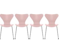 Seven / Series Chair 3107 Ash Set Pale pink Fritz Hansen SINGLE PIECES