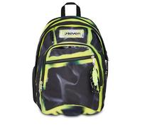 Seven SHADOWS OF COLOR Dual School Backpack, Black, 32 L, Pocket with Organizer, Internal Compartment for PC, Side Pocket for Bottle, Middle and High School, for Children and Teenagers