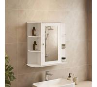 Seven Shelf Mirrored Door Bathroom Cabinet | Portland