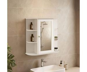 Seven Shelf Mirrored Door Bathroom Cabinet | Portland