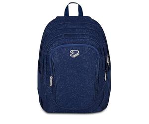 Seven SHINY TECH School Backpack, Double Compartment, Blue, Glitter, 30 L, Front Pocket, Bottle Pocket, Computer Compartment, Elementary School, Middle and High School, Girl, Girl
