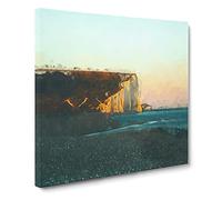 Seven Sisters Cliffs in Eastbourne Canvas Print | Gallery Wrapped 30mm Frame Wall Art | 20x20 inches | Ready to Hang | Modern Landscape Picture | Living Room Bedroom Lounge Office