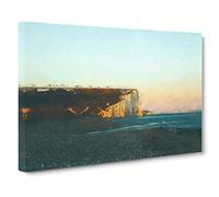 Seven Sisters Cliffs in Eastbourne Canvas Print | Gallery Wrapped 30mm Frame Wall Art | 30x20 inches | Ready to Hang | Modern Landscape Picture | Living Room Bedroom Lounge Office