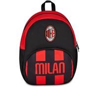 Seven Small Milan Backpack, Black, 14 L, Single Compartment Backpack, Front Pocket, Side Pocket Water Bottle, School, Kindergarten, Leisure, Children, Boys and Adults, Football, Official Product