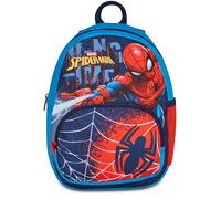 Seven Small Spiderman Backpack, Light Blue, Mono Compartment Backpack with Bottle Pocket and Front Pocket, 14 Litre Capacity for Kids, Nursery