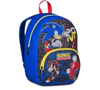 Seven Sonic School Backpack, Blue, 14 L, Single Compartment, Front Pocket, Bottle Pocket, Multi-Function, Kindergarten, Leisure, Travel, Children