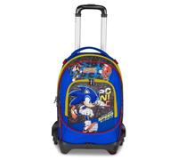 Seven Sonic Trolley Jack School Blue, 36 L, 3 Wheels, Double Compartment, Crossover System, Dual Use, Use Backpack, Bottle Pocket, Elementary and Middle School, Children and Teenagers, Travel