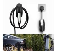 SEVEN SPARTA Charging Cable Holder with Chassis Bracket Compatible with Tesla Model 3 Model Y Model X Model S Charger Cable Organizer Car Accessories Wall Connector, Patent Approved (Black)