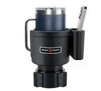 Seven Sparta Cup Holder Expander with Phone Holder & Cable Access, 3-in-1 Car Organizer, Side Storage Box for Phone/Cards, Compatible with Yeti, Owala, Hydro Flasks & Large Bottles Mugs in 3.5"-4.0"